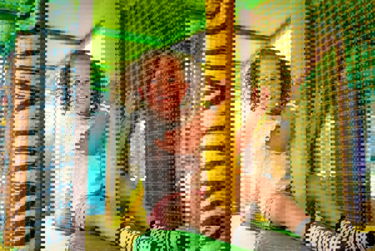 Girl sitting on Soft Play