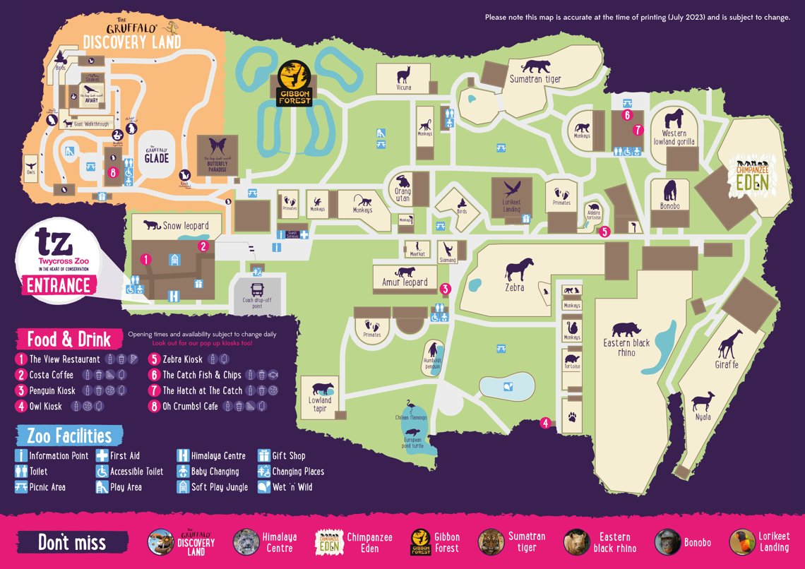 Twycross Zoo Map