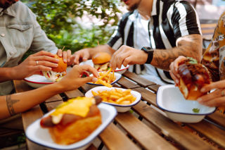 Group Of Young Friends Meeting In A Cafe Eating Fr 2025 03 05 13 09 16 Utc