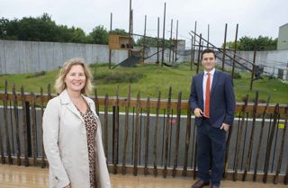 Dr Sharon Redrobe OBE CEO Of Twycross Zoo And Dr Luke Evans MP For Hinckley And Bosworth At Chimpanzee Eden Scaled